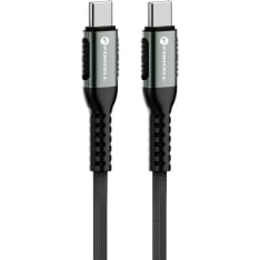 Forcell USB-C - USB-C 240W nylon black 1,2m fast charging cable