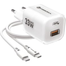 Forcell GaN3 1xUSB-C / 1xUSB-A 33 W pikalaturi