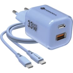 Forcell GaN3 1xUSB-C / 1xUSB-A 33 W pikalaturi
