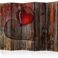 Artgeist Heart On Wooden Background 5-osainen sermi