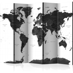 Artgeist Black And White Map 5-osainen sermi