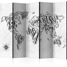 Artgeist Retro Continents (Grey) 5-osainen sermi