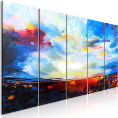 Canvas Print - Colourful Sky (5 Parts) Narrow