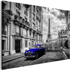 Artgeist Car In Paris  Blue Wide taulu