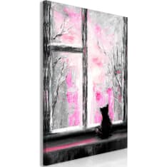 Artgeist Longing Kitty  Vertical Pink taulu