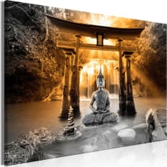 Artgeist Buddha Smile  Wide Orange taulu