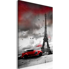 Artgeist Red Car In Paris  Vertical taulu