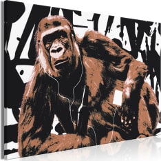 Artgeist Pop Art Monkey  Narrow Brown taulu