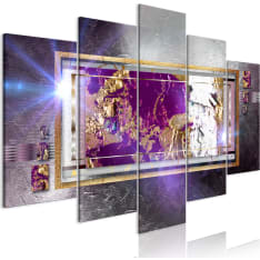 Canvas Print - Golden Reflection (5 Parts) Wide