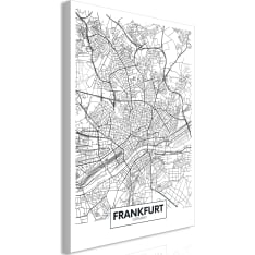 Artgeist Map Of Frankfurt  Vertical taulu