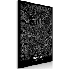 Artgeist Dark Map Of Munich  Vertical taulu