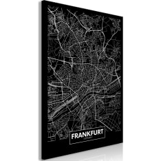 Artgeist Dark Map Of Frankfurt  Vertical taulu