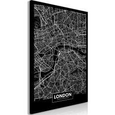 Artgeist Dark Map Of London  Vertical taulu