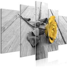 Artgeist Rose On Wood  Wide Yellow taulusetti