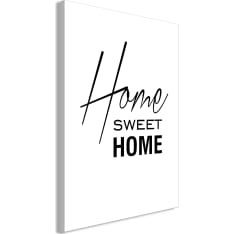 Artgeist Black And White: Home Sweet Home  Vertical taulu