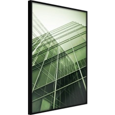 Artgeist Steel And Glass (Green) juliste