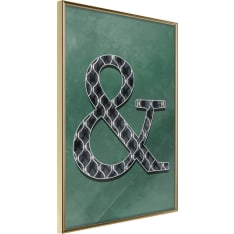 Artgeist Ampersand On Green Background juliste