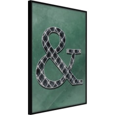 Artgeist Ampersand On Green Background juliste