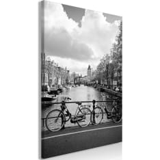 Canvas Print - Bikes On Bridge (1 Part) Vertical