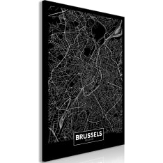 Artgeist Dark Map Of Brussels  taulu