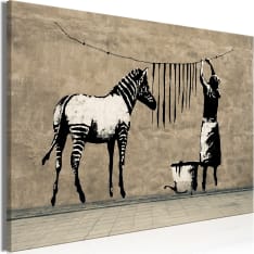 Artgeist Banksy: Washing Zebra on Concrete taulu