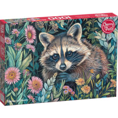 CherryPazzi Raccoon in Flowers 1000p jigsaw puzzle