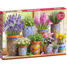 CherryPazzi Pottery in Bloom 1000-piece jigsaw puzzle