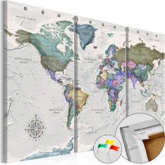 Artgeist World Destinations  [Cork Map] korkkitaulusetti