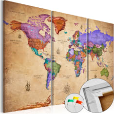 Artgeist Colourful Travels  [Cork Map] korkkitaulusetti