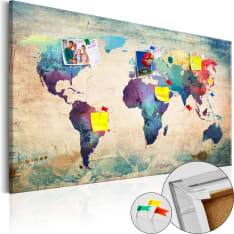 Artgeist Colorful World Map korkkitaulu
