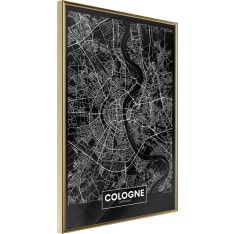 Artgeist City Map: Cologne (Dark) juliste