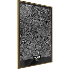 Artgeist City Map: Paris (Dark) juliste