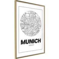 Artgeist City Map: Munich (Round) juliste