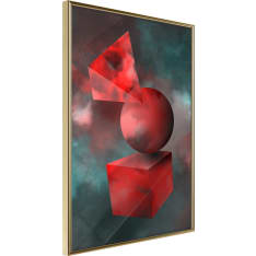 Poster - Red Solid Figures