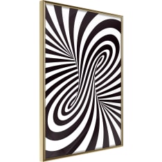 Artgeist Black And White Swirl juliste