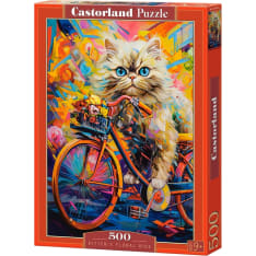Castorland Kitten's Floral Ride 500p jigsaw puzzle