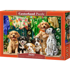 Castorland Puppies, Laundry and Bird Antics 500p puzzle