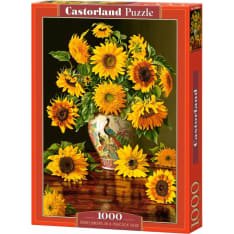 Castorland Sunflowers in a Peacock Vase 1000p Jigsaw Puzzle