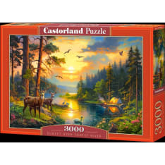Castorland Sunset over Forest River 3000p jigsaw puzzle
