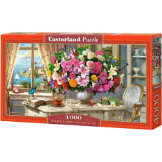 Castorland Summer Flowers and Cup of Tea 4000p jigsaw puzzle