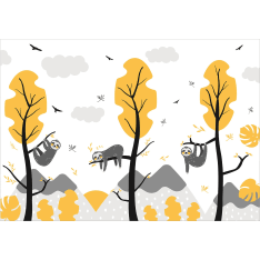 Artgeist Cute Sloths fototapetti