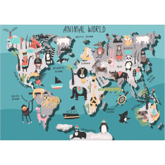 Artgeist Animal Map fototapetti