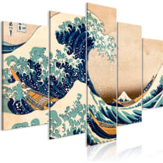 Artgeist The Great Wave off Kanagawa (5 Parts) Wide taulusetti