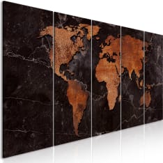 Artgeist Copper Map (5 Parts) Narrow taulusetti