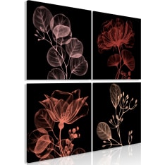 Artgeist Glowing Flowers (4 Parts) taulusetti