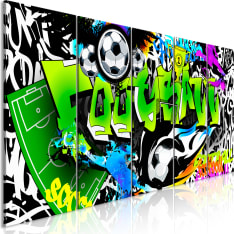 Artgeist Football Graffiti (5 Parts) Narrow taulusetti