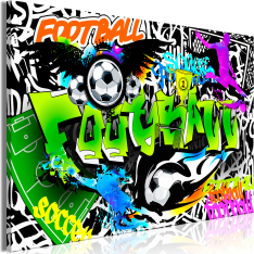 Artgeist Football Graffiti (1 Part) Wide taulu