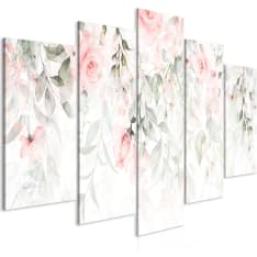 Artgeist Waterfall of Roses (5 Parts) Wide - First Variant taulusetti