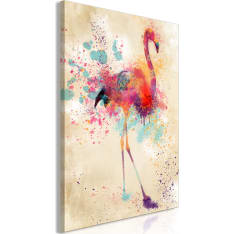 Artgeist Watercolor Flamingo (1 Part) Vertical taulu