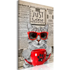 Artgeist Cat With Coffee (1 Part) Vertical taulu